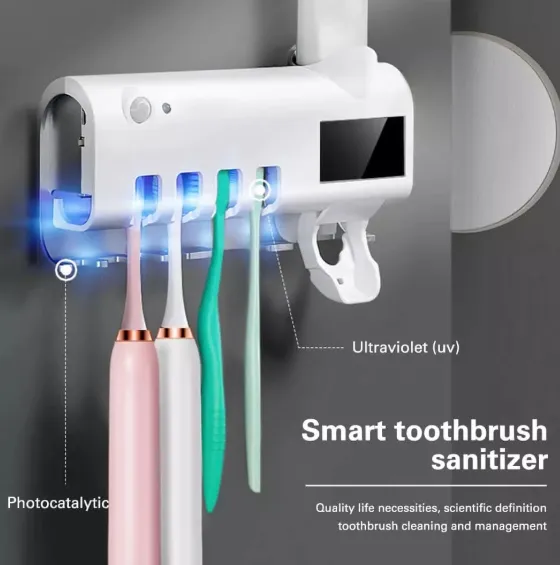 SmartBrush™ – Distributeur Automatique de Dentifrice & Porte-Brosses view 2