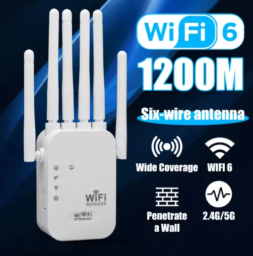 WiFi Repeater 1200Mbps Wireless WIFI Extender WiFi Booster 2.4G/5G Network  view 2