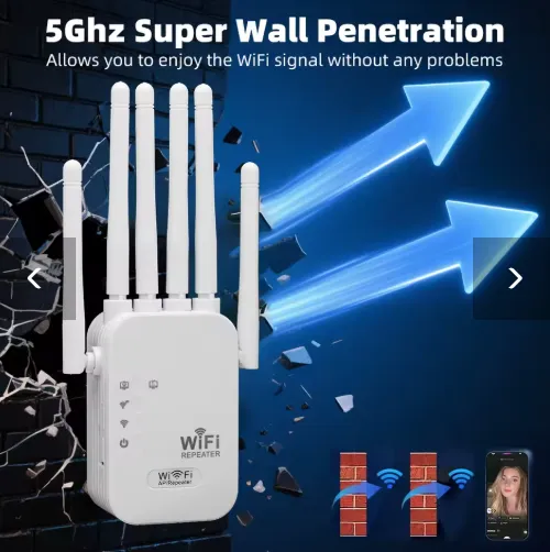 WiFi Repeater 1200Mbps Wireless WIFI Extender WiFi Booster 2.4G/5G Network  view 4