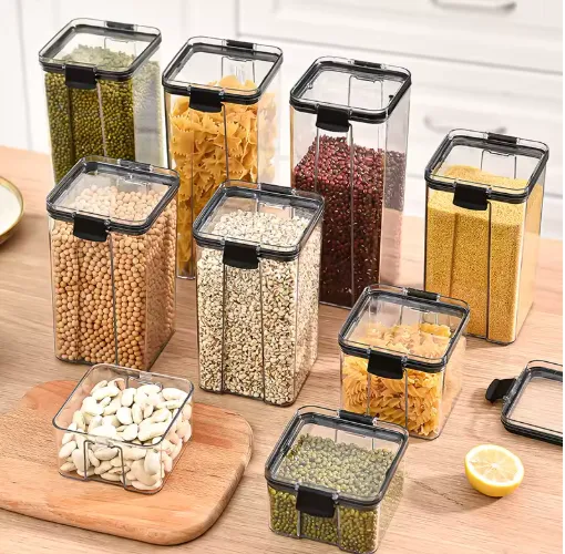 1-4PCS Sealed Jars Kitchen Organizer Grain Storage Boxes view 4